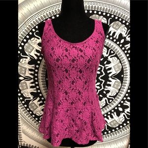 CAbi purple lace top